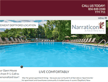 Tablet Screenshot of narraticonapartments.com